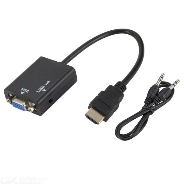 HD Conversion Cable From HDMI To VGA + Audio (HDTV)